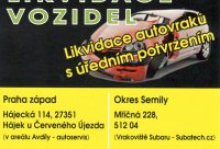 Ekologická likvidace vozidel 2x v ČR
